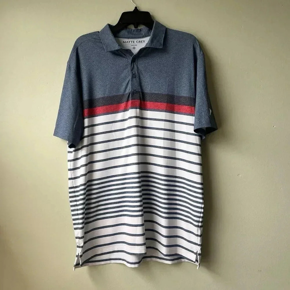 MATTE‎ GREY HAUS OF GREY MENS GOLF POLO SHIRT SIZE Large - Picture 1 of 3